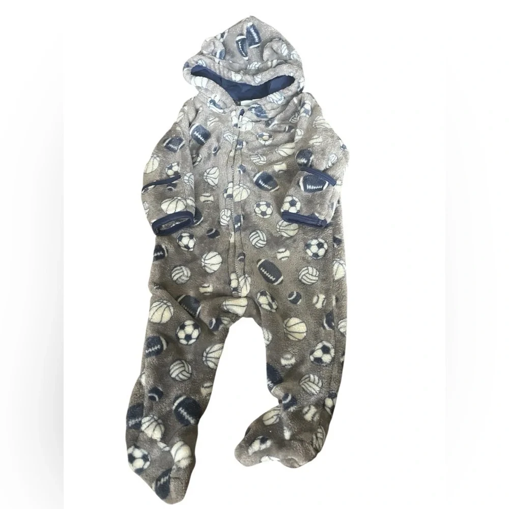 Cozy Sports-Themed One Piece 6-9 Month